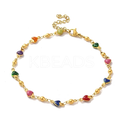 304 Stainless Steel Anklet AJEW-B026-03G-1