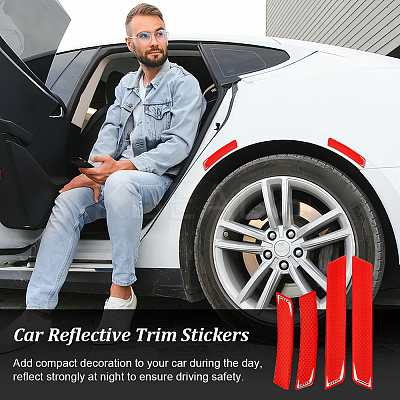 4 Sets 2 Styles Waterproof Epoxy Resin Reflective film Car Stickers FIND-GA0003-47A-1