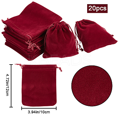 20Pcs Rectangle Velvet Drawstring Pouches TP-BBC0001-03B-01-1