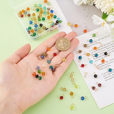 114Pcs 19 Colors Glass Charms PALLOY-PH01699-1