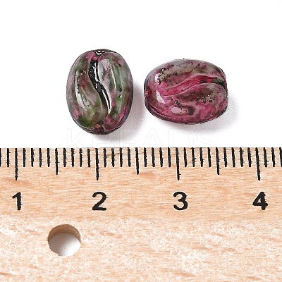 Picasso Baking Paint Glass Seed Beads GLAA-V001-08D-1