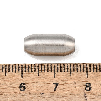Tarnish Resistant 304 Stainless Steel Matte Surface Magnetic Clasps with Glue-in Ends LS-STAS-O042-A-24-1
