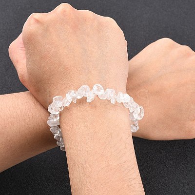 Crystal Chips Stretch Bracelets BJEW-JB01308-07-1