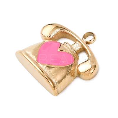 304 Stainless Steel Enamel Pendants X-STAS-B112-01G-05-1