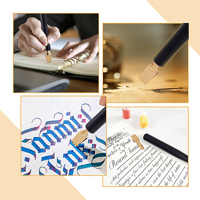5Pcs Brass Fourtain Pen Nibs AJEW-FH0002-75-1