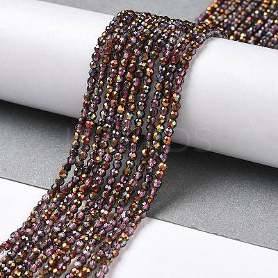 Transparent Electroplate Glass Beads Strands LS-GLAA-H021-01A-HP05-1