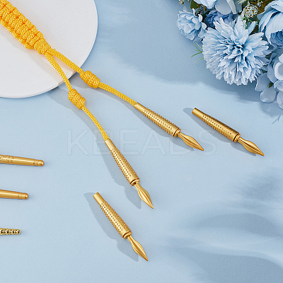4Pcs Alloy End Caps DIY-MA0006-67G-01-1