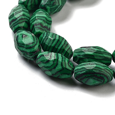Synthetic Malachite Beads Strands G-P520-C17-01-1