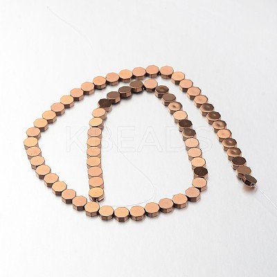 Electroplate Non-magnetic Synthetic Hematite Bead Strands G-F300-59-08-1