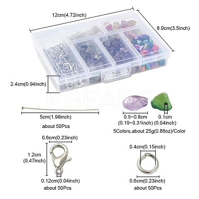 DIY Gemstone Keychain Making Kit DIY-YW0007-33-1
