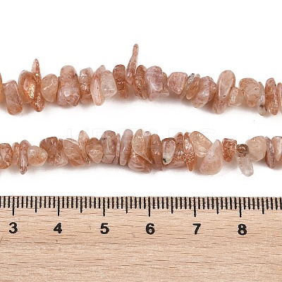 Natural Gold Spot Sunstone Beads Strands G-G464-B01-01-1