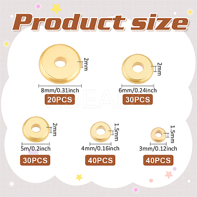 160Pcs 5 Styles Alloy Spacer Beads FIND-BC0005-16-1