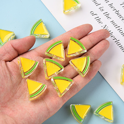 Transparent Enamel Acrylic Beads TACR-S155-001H-1