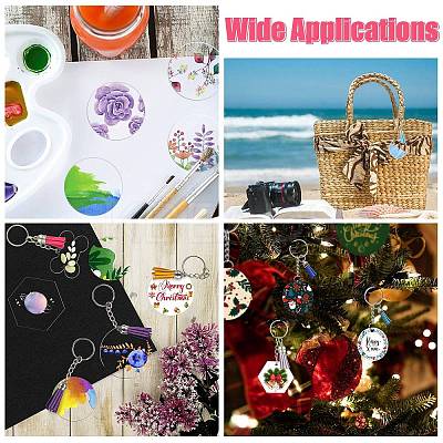 DIY Acrylic Pendant Keychain with Faux Suede Tassel Making Kits DIY-CJ0002-68-1