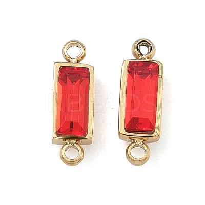 Birthstone 304 Stainless Steel Rhinestone Connector Charms STAS-L022-576G-05-1