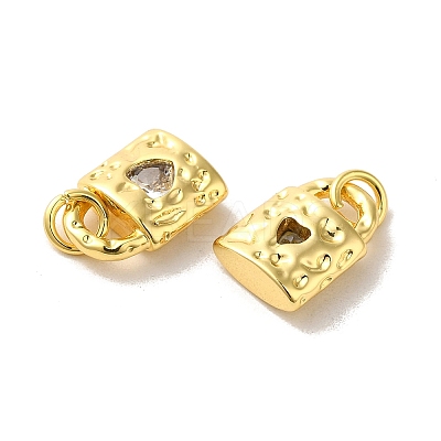 Brass Micro Pave Cubic Zirconia Pendants KK-H461-06G-03-1