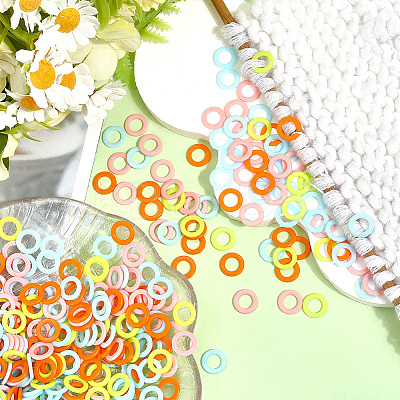 4 Sets Plastic Flat Round Knitting Aid DIY-SC0030-18-1