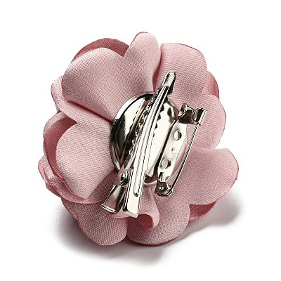 Fabric Rose Flower Brooch for Women JEWB-B011-01A-1