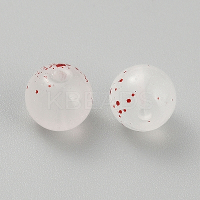 Transparent Frosted Glass Beads GLAA-WH0032-21B-1