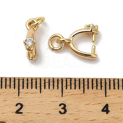 Brass Micro Pave Cubic Zirconia Cup Pearl Peg Bails Pin Pendants KK-S397-06C-1