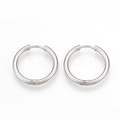 Tarnish Resistant 201 Stainless Steel Huggie Hoop Earrings LS-MAK-R021-19mm-1