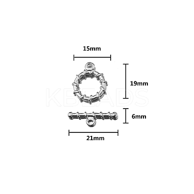 304 Stainless Steel Toggle Clasps PW-WG419A3-04-1
