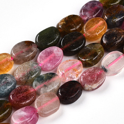Natural Multicolor Tourmaline Beads Strands G-T140-14-1