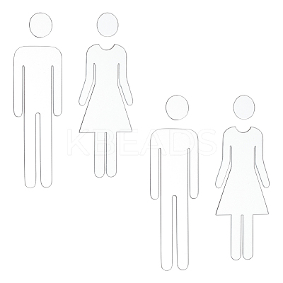 Acrylic TOILET Sign Stickers DIY-WH0569-66A-01-1