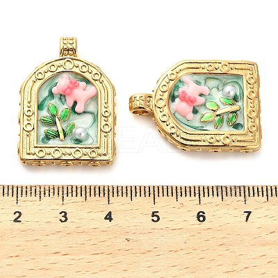 304 Stainless Steel Enamel  Pendants STAS-B084-08G-03-1