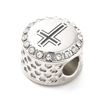 304 Stainless Steel European Beads STAS-D180-24-1