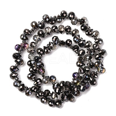 Transparent Electroplate Glass Beads Strands LS-EGLA-F152A-FR07-1