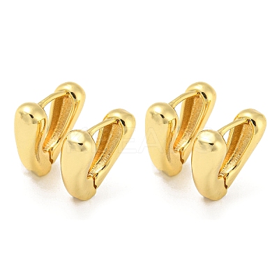 Rack Plating Brass Triangle Hoop Earrings EJEW-Q779-02G-1