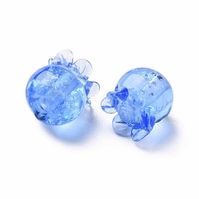 Transparent Handmade Bumpy Lampwork Beads LAMP-T017-15B-1