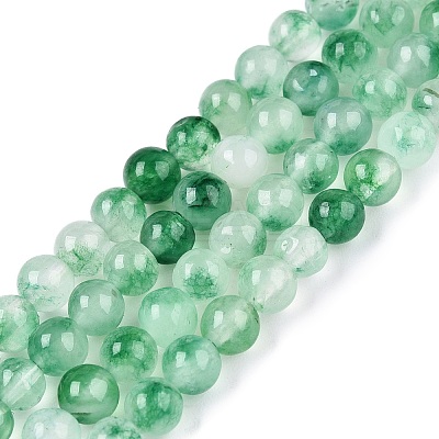 Dyed Natural White Jade Beads Strands G-T140-4mm-A06-1