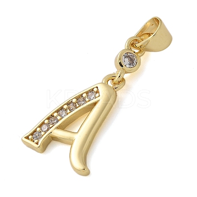 26Pcs Brass Micro Pave Cubic Zirconia Pendants KK-M319-02G-1