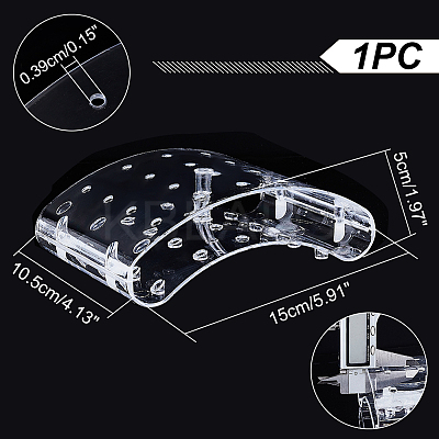 20-Hole Arc-Shaped Transparent Acrylic Lollipop Display Holder ODIS-WH0043-03A-1