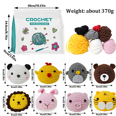 DIY Doll Crochet Kit DIY-WH0502-44-1
