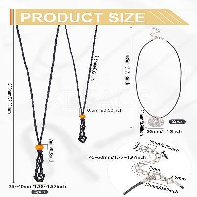 DIY Carbon Steel Spiral Bead Cage Pendants Neckalces Making Kits DIY-LP0002-09-1
