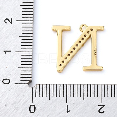 Rack Plating Brass Micro Pave Cubic Zirconia Pendant KK-H449-76G-04-1