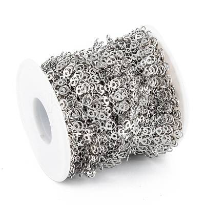 Tarnish Resistant Handmade 304 Stainless Steel Link Chains CHS-M004-08P-1
