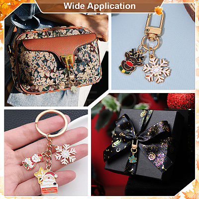20Pcs 10 Colors Maple Leaf Alloy Enamel Pendant Decoration HJEW-PH02092-1