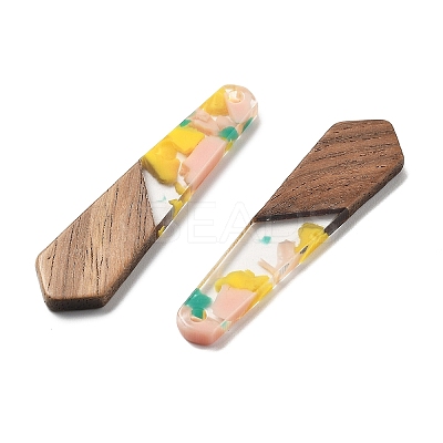 Resin and Walnut Pendants FIND-R051-06C-1