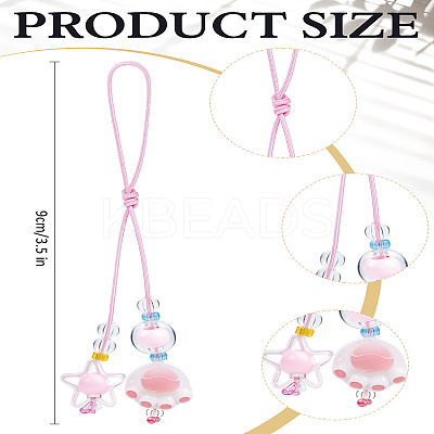1Pc Resin with Nylon Cord Mobile Accessories Decoration HJEW-LP0002-13C-1