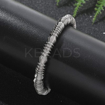 304 Stainless Steel Stretch Bangles for Women BJEW-P315-02B-P-1