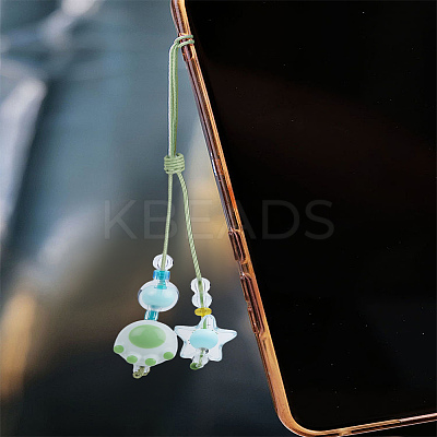 1Pc Resin with Nylon Cord Mobile Accessories Decoration HJEW-LP0002-13D-1