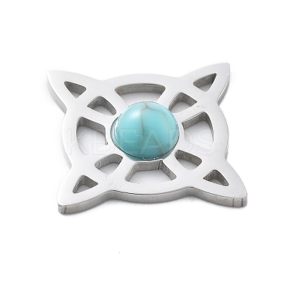 Synthetic Turquoise Pendants STAS-I327-14P-01-1