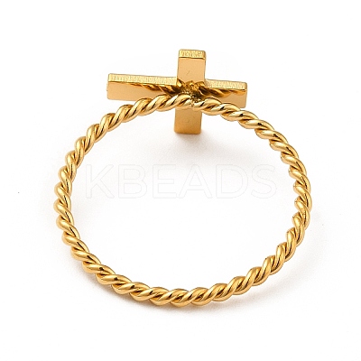304 Stainless Steel Signet Finger Ring RJEW-P036-01G-A-1