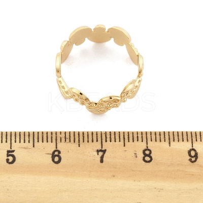 Brass Finger Rings for Women RJEW-B119-08G-1