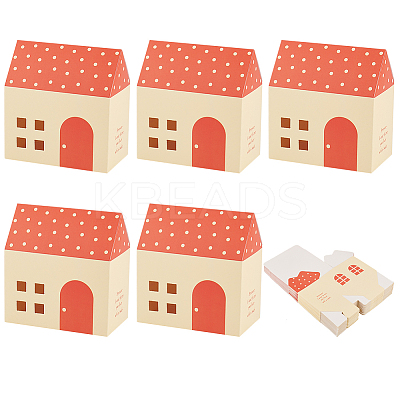 Paper Small House Gift Boxes CON-WH0088-55C-1