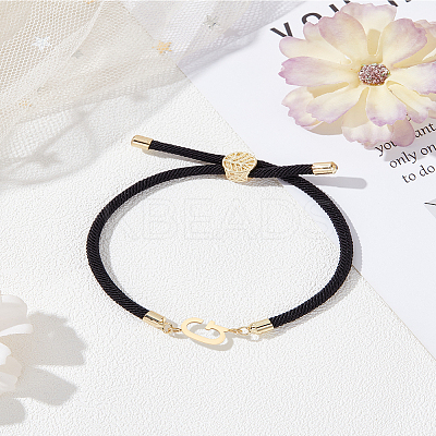 1Pc Adjustable Nylon Cord Slider Bracelets for Women BJEW-LP0001-32G-01-1